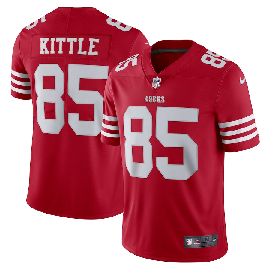 Men’s San Francisco 49ers George Kittle Nike Scarlet Vapor Limited Jersey