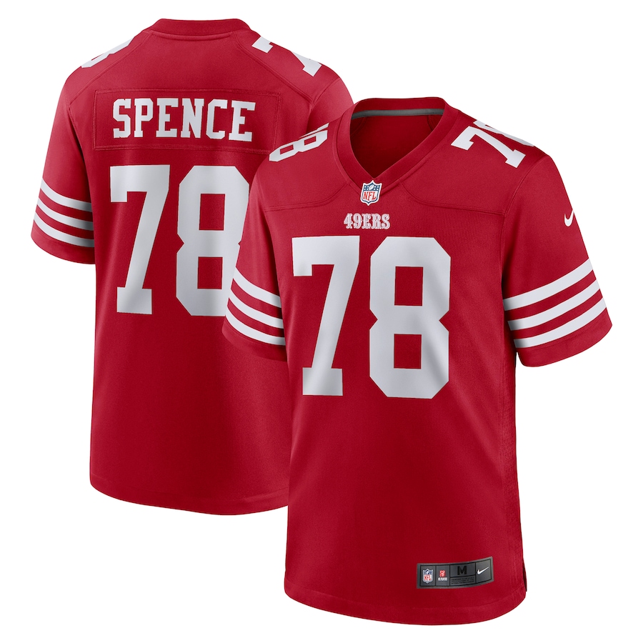 Men's San Francisco 49ers Akeem Spence Nike Scarlet Game Player Jersey
