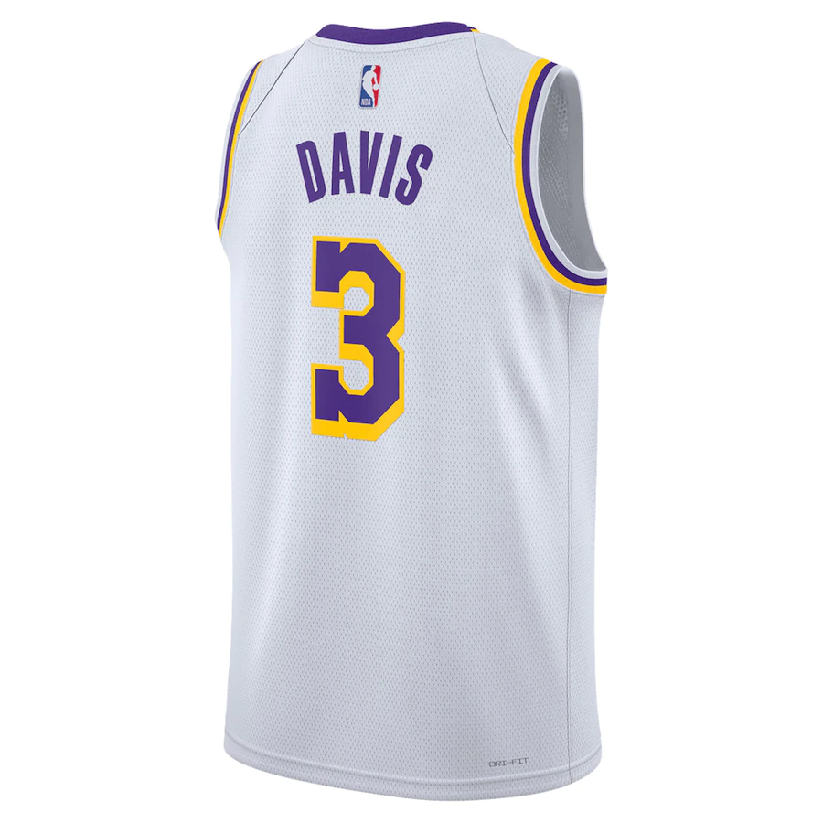Men's Los Angeles Lakers Anthony Davis White 2022-23 Swingman Jersey - Association Edition