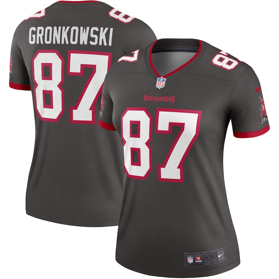Women’s Tampa Bay Buccaneers Rob Gronkowski Nike Pewter Alternate Legend Jersey