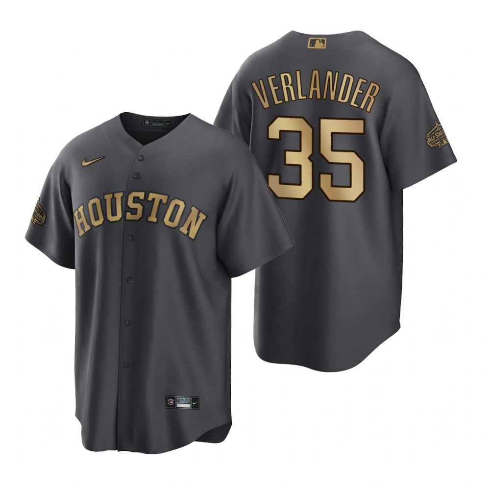 Houston Astros Justin Verlander Charcoal 2022 MLB All-Star Game Jersey