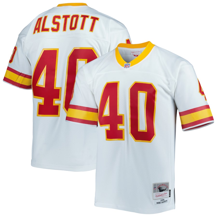 Men’s Tampa Bay Buccaneers Mike Alstott Mitchell & Ness White 1996 Legacy Replica Jersey