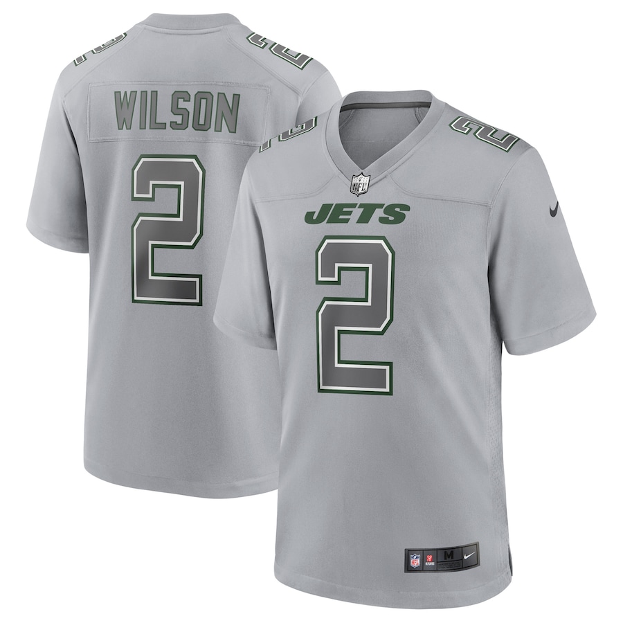 Men’s New York Jets Zach Wilson Nike Gray Atmosphere Fashion Game Jersey