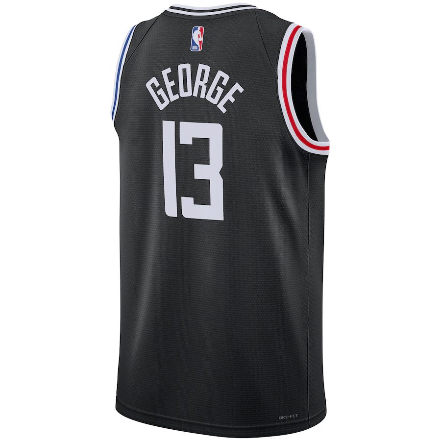 Men's LA Clippers Paul George Black 2022-23 Swingman Jersey - City Edition