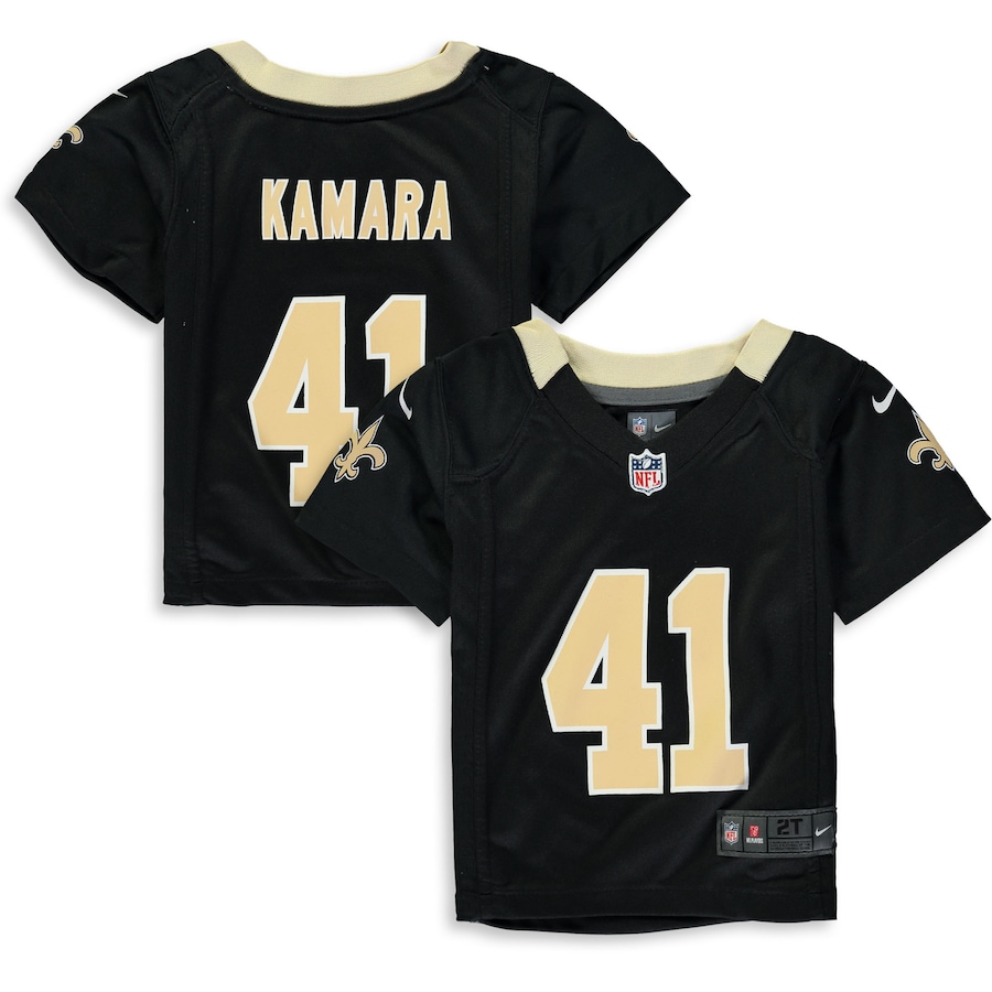 Toddler New Orleans Saints Alvin Kamara Nike Black Player Game Jersey