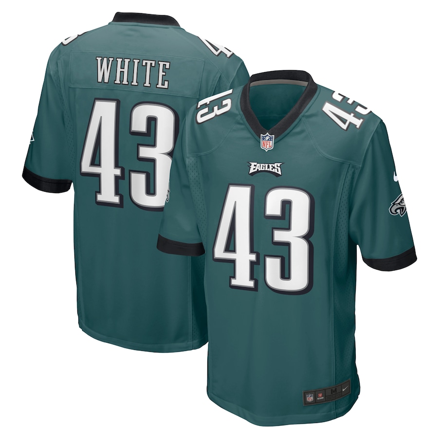 Men’s Philadelphia Eagles Kyzir White Nike Midnight Green Game Jersey