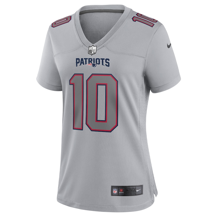 Women’s New England Patriots Mac Jones Nike Gray Atmosphere Fashion Game Jersey