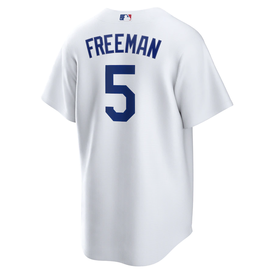 Men's Los Angeles Dodgers 5 Freddie Freeman White Replica Player Jersey