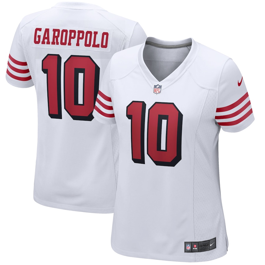 Women’s San Francisco 49ers Jimmy Garoppolo Nike White Alternate Game Player Jersey