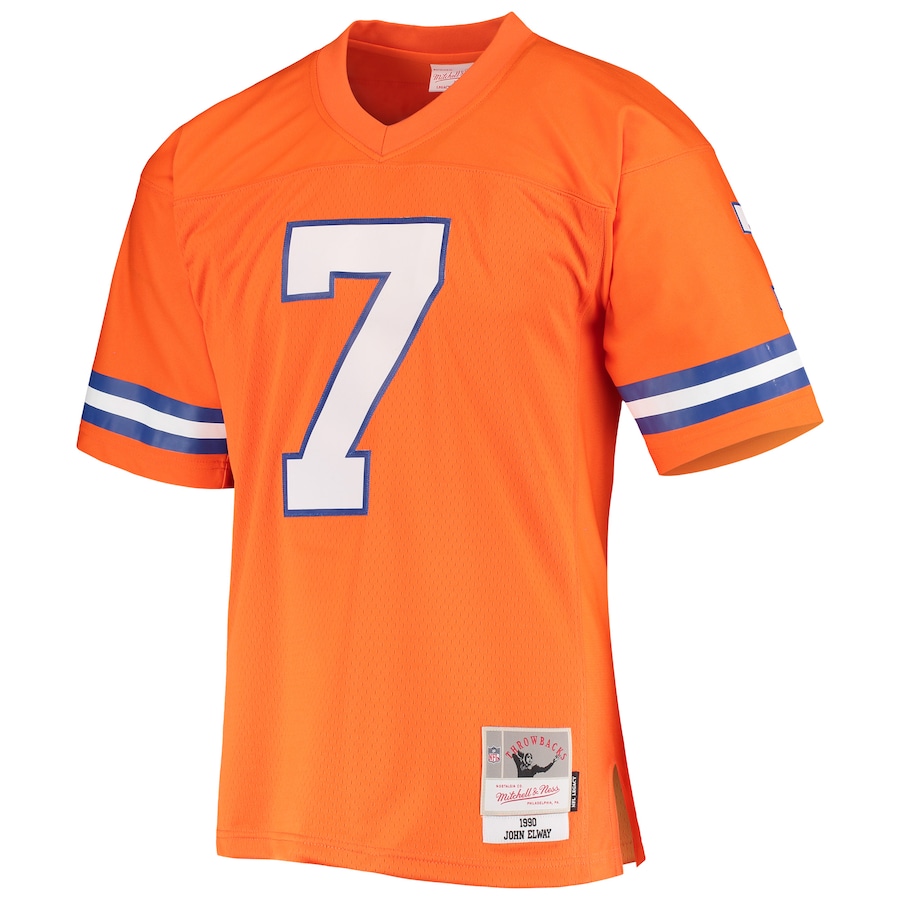 Men’s Denver Broncos John Elway Mitchell & Ness Orange Legacy Replica Jersey