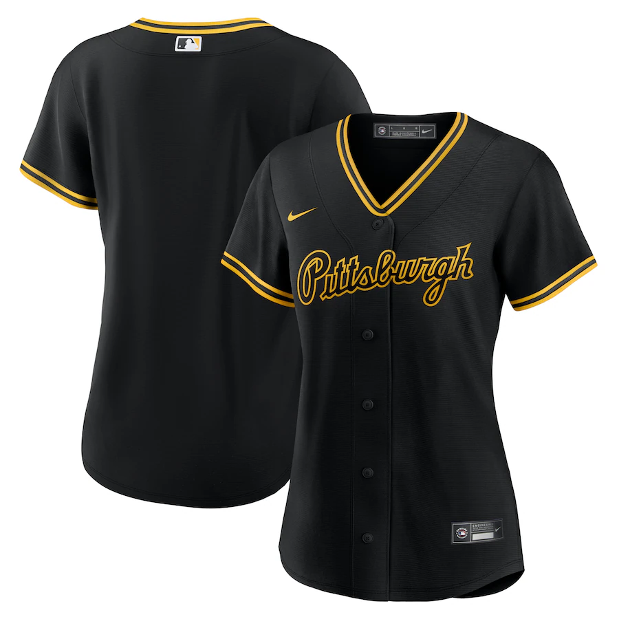 Women's Pittsburgh Pirates Black Alternate Replica Team Script Jersey