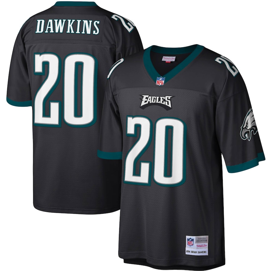 Men’s Philadelphia Eagles Brian Dawkins Mitchell & Ness Black Legacy Replica Jersey
