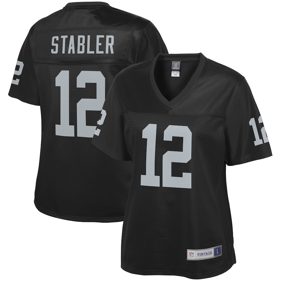 Women’s Las Vegas Raiders Ken Stabler NFL Pro Line Black Retired Player Jersey