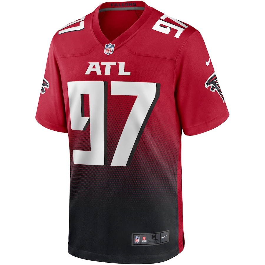 Men’s Atlanta Falcons Grady Jarrett Nike Red 2nd Alternate Game Jersey
