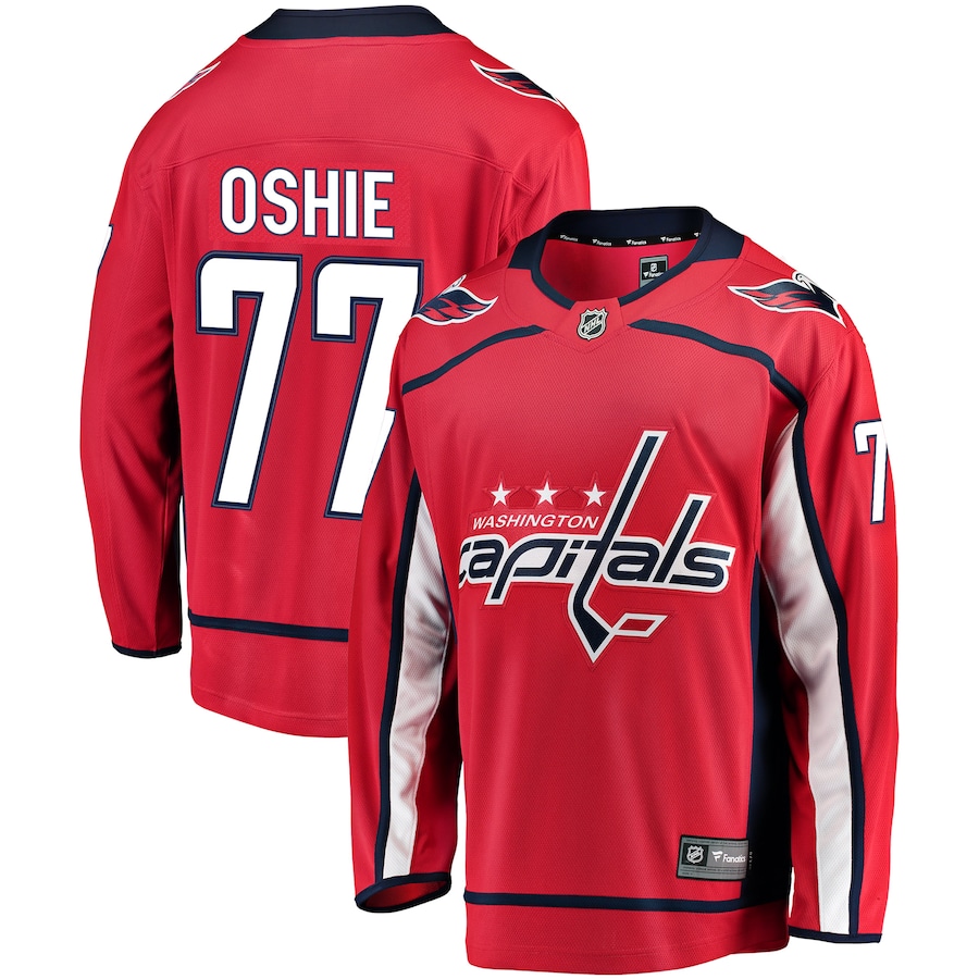 Men's Washington Capitals 77 TJ Oshie Fanatics Branded Red Breakaway Player Jersey
