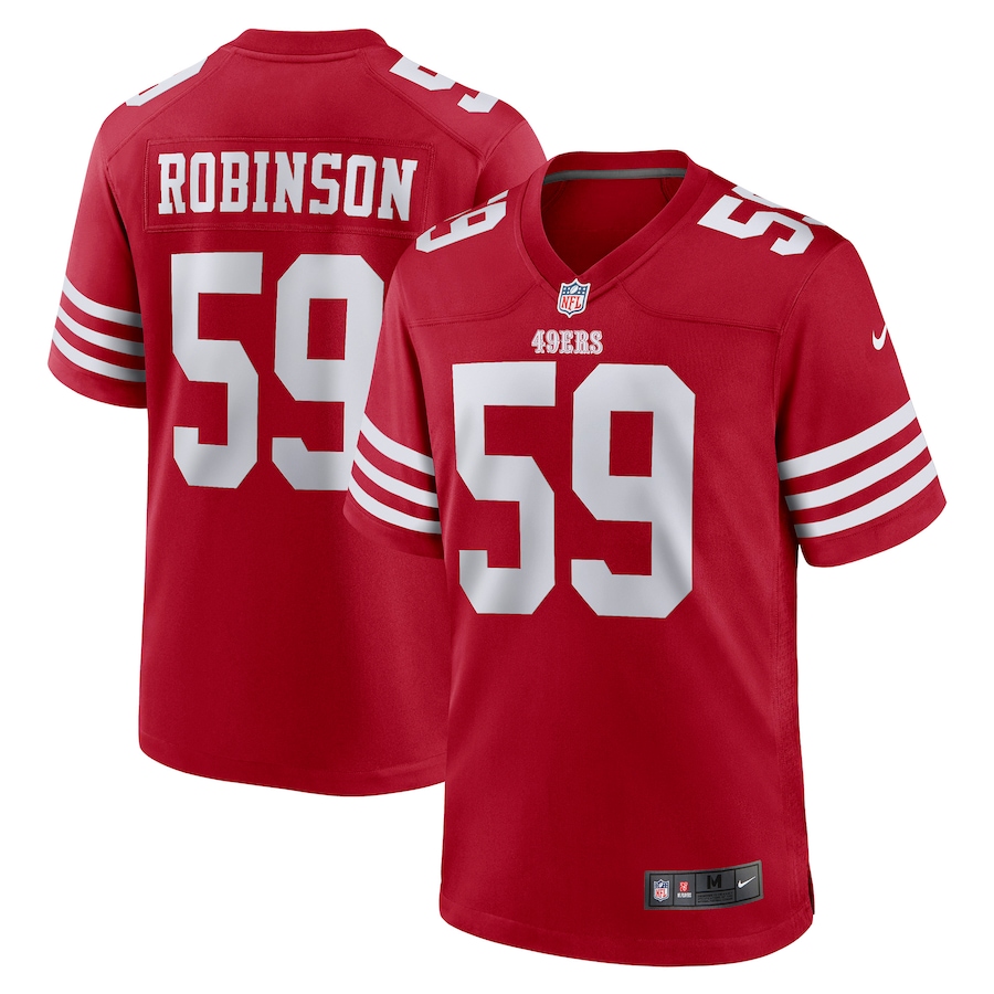 Men's San Francisco 49ers Curtis Robinson Nike Scarlet Game Player Jersey