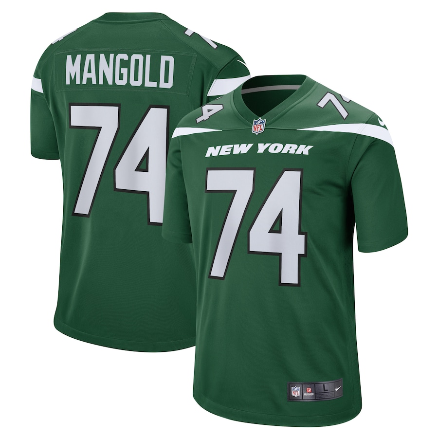 Men’s New York Jets Nick Mangold Nike Gotham Green Retired Player Jersey