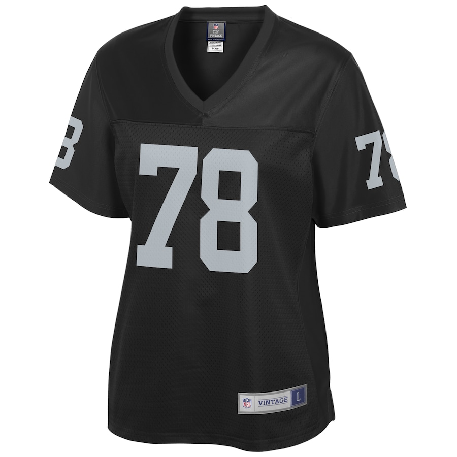 Women’s Las Vegas Raiders Art Shell NFL Pro Line Black Retired Player Replica Jersey
