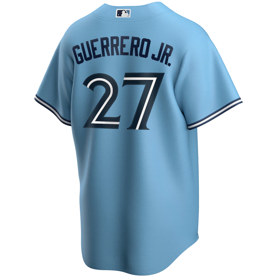 Men's Toronto Blue Jays 27 Vladimir Guerrero Jr. Powder Blue Alternate Replica Player Jersey