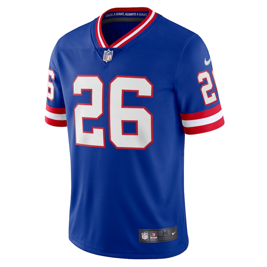 Men’s New York Giants Saquon Barkley Nike Royal Classic Vapor Limited Player Jersey