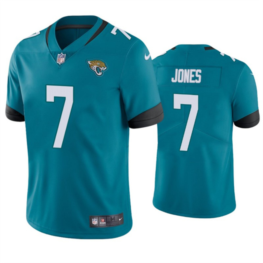Men's Jacksonville Jaguars 7 Zay Jones Teal Vapor Untouchable Limited Stitched Jersey