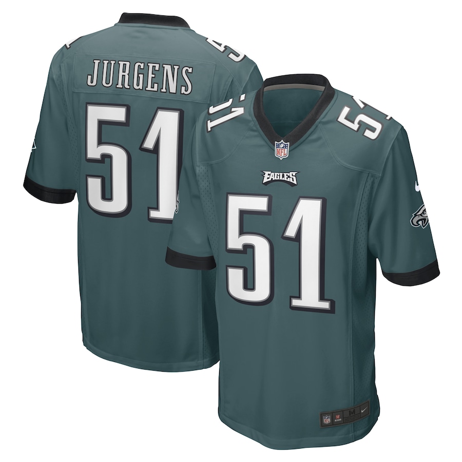 Men’s Philadelphia Eagles Cam Jurgens Nike Midnight Green Game Player Jersey