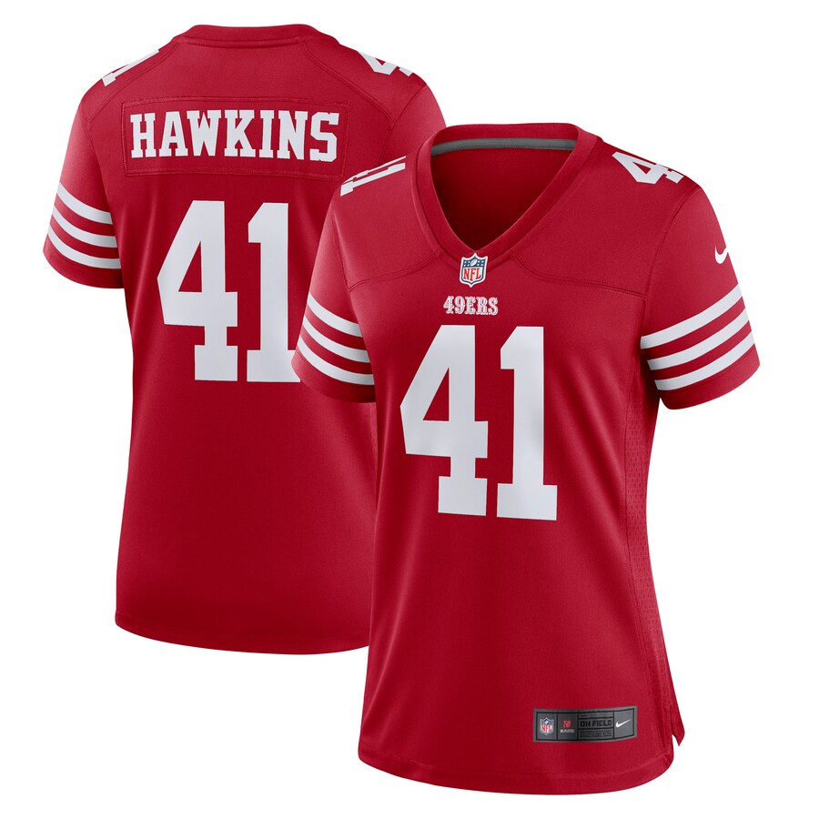 Women’s San Francisco 49ers Tayler Hawkins Nike Scarlet Game Player Jersey