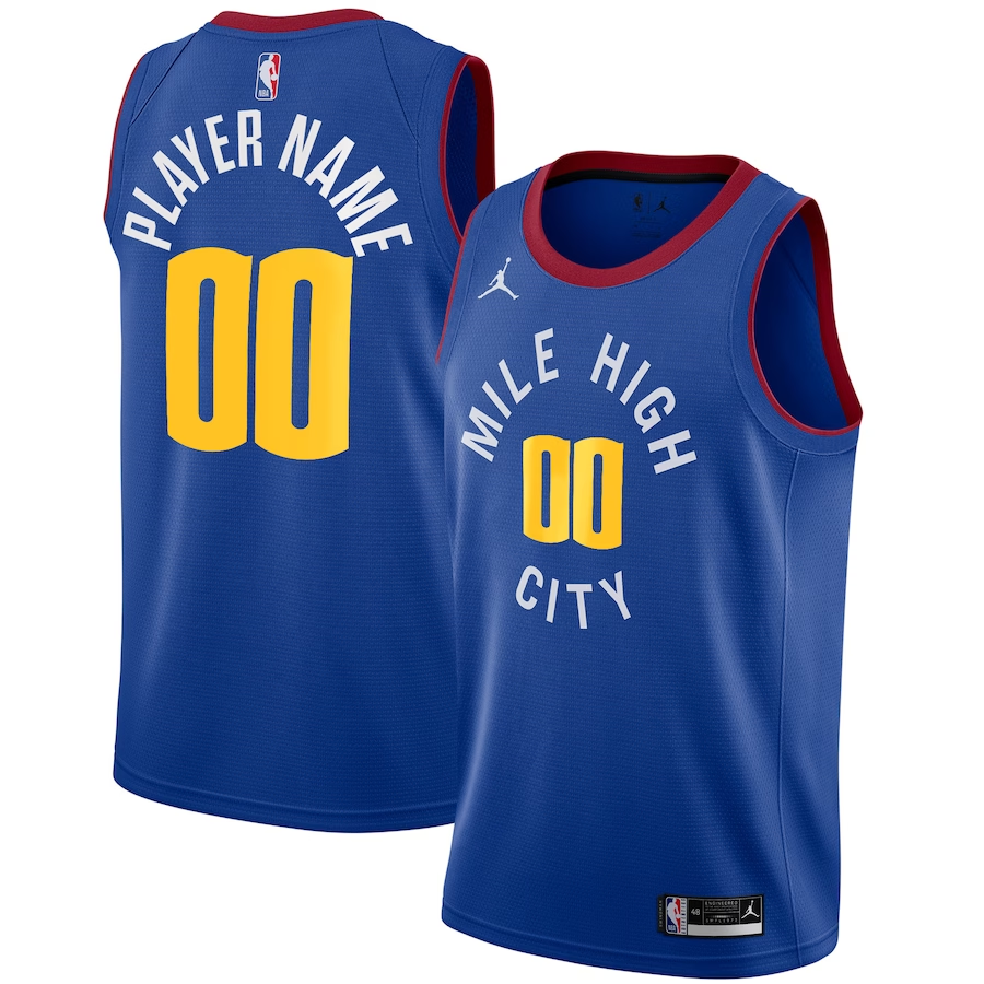 Unisex Denver Nuggets Blue 2022/23 Swingman Custom Jersey - Statement Edition