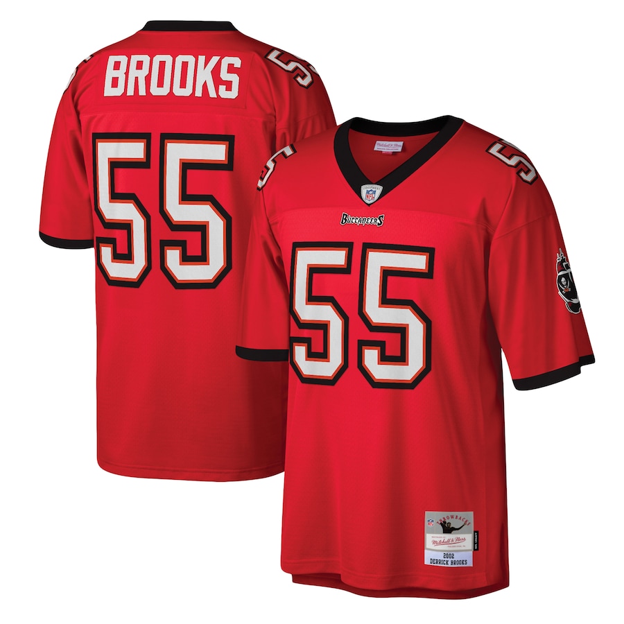 Men’s Tampa Bay Buccaneers Derrick Brooks Mitchell & Ness Red Legacy Replica Jersey