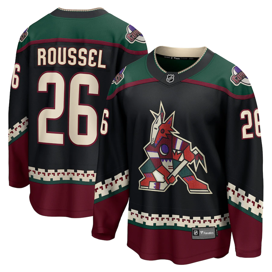 Men's Arizona Coyotes 26 Antoine Roussel Fanatics Branded Black Home Breakaway Player Jersey
