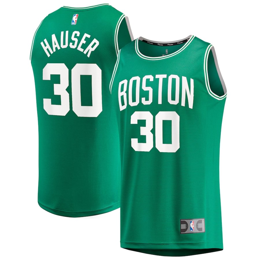Men's Boston Celtics Sam Hauser Fanatics Branded Kelly Green 2021/22 Fast Break Replica Jersey - Icon Edition