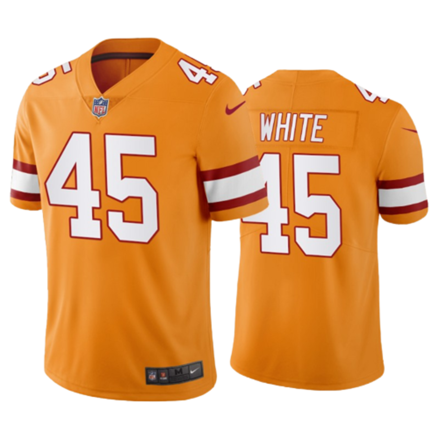 Men’s Tampa Bay Buccaneers Devin White Orange Creamsicle Throwback Stitched Jersey