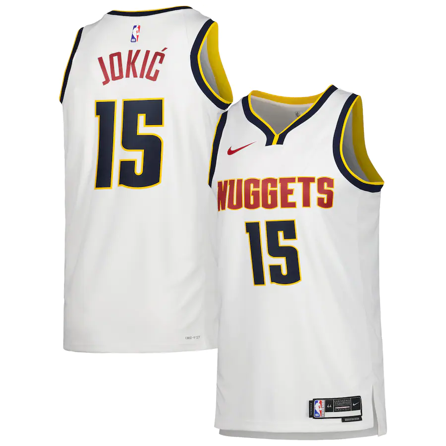Men's Denver Nuggets Nikola Jokic White 2022-23 Swingman Jersey - Icon Edition