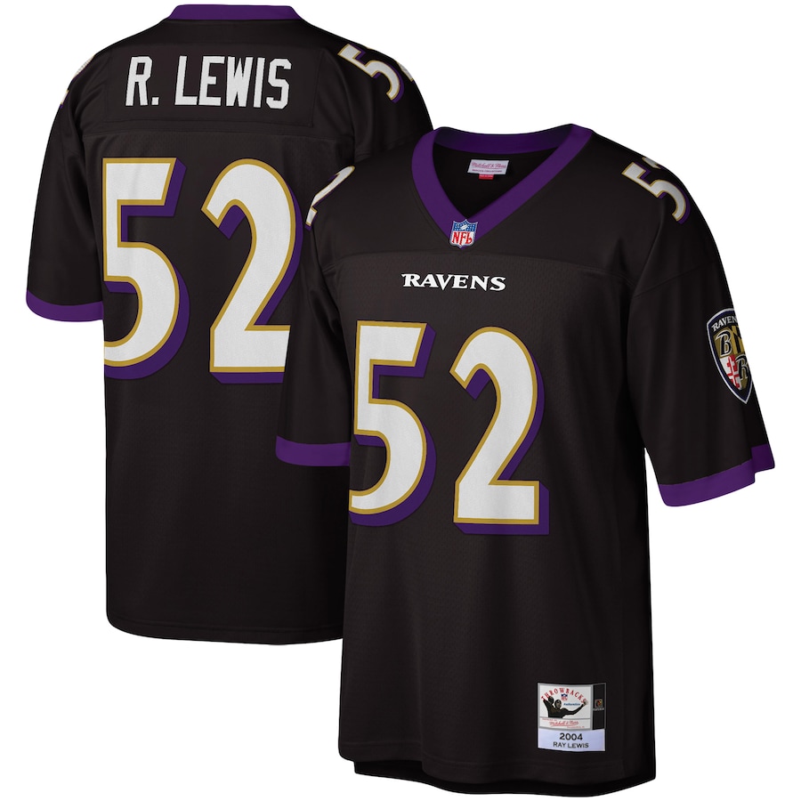 Men’s Baltimore Ravens Ray Lewis Mitchell & Ness Black Legacy Replica Jersey
