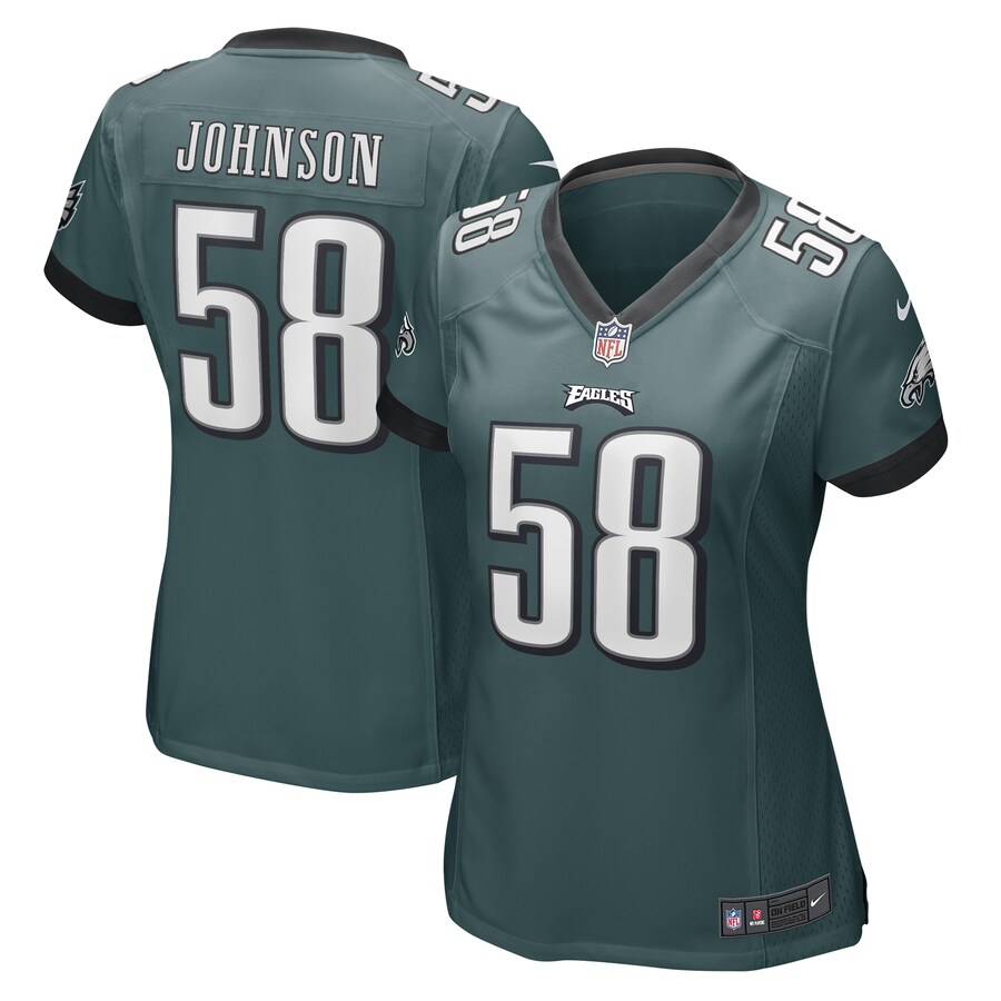 Women’s Philadelphia Eagles Kyron Johnson Nike Midnight Green Game Player Jersey