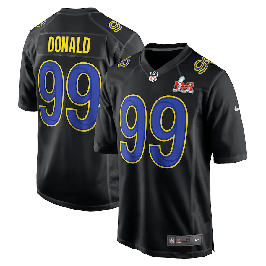 Men's Los Angeles Rams 99 Aaron Donald Super Bowl LVI Bound Game Fashion Jersey