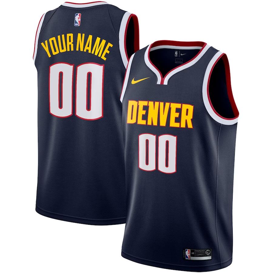 Men's Denver Nuggets Navy 2022/23 Swingman Custom Jersey - Icon Edition