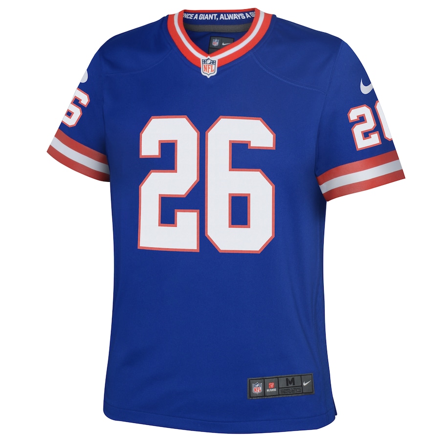 Youth New York Giants Saquon Barkley Nike Royal Classic Player Game Jersey