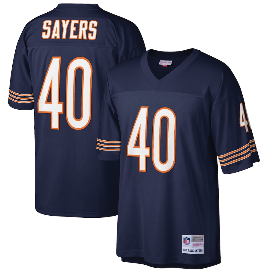 Men’s Chicago Bears Gale Sayers Mitchell & Ness Navy Retired Player Legacy Replica Jersey