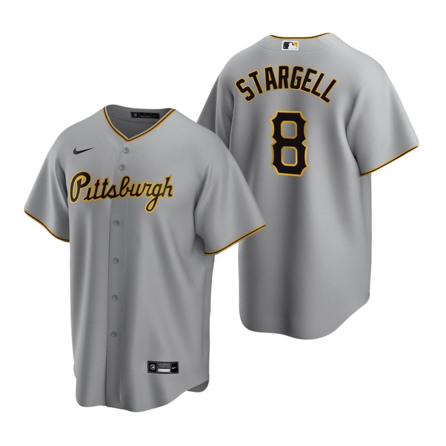 Men's Pittsburgh Pirates Willie Stargell Gray Road Replica Player Name Jersey