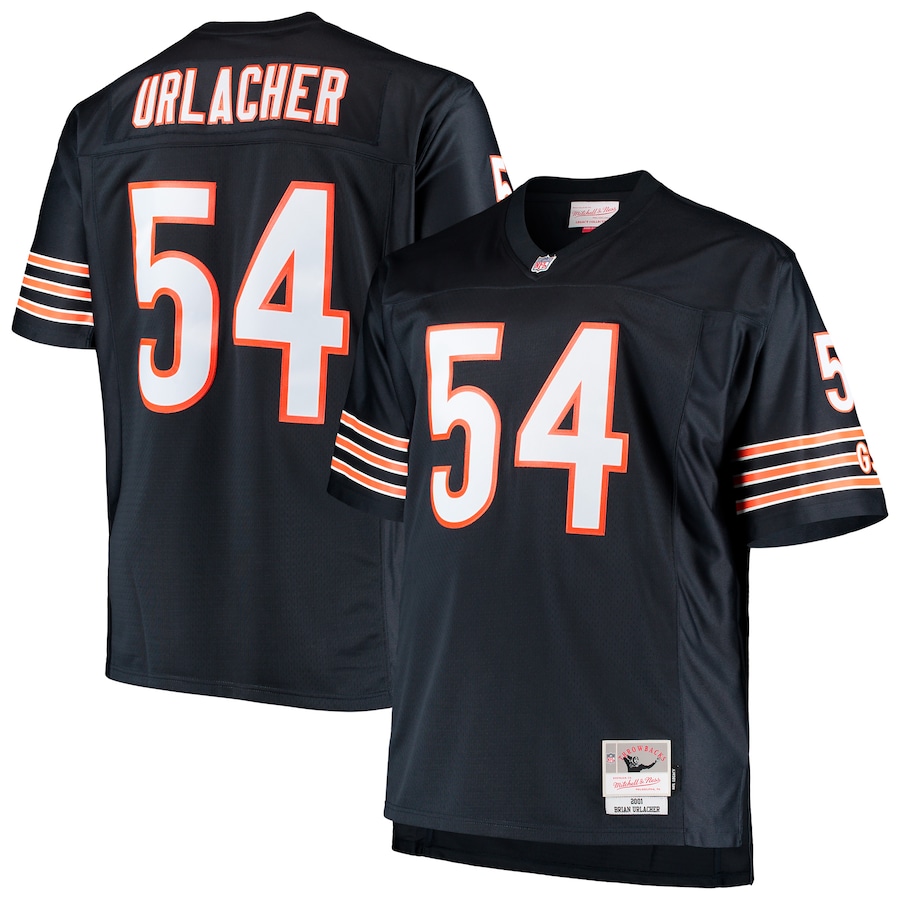Men’s Chicago Bears Brian Urlacher Mitchell & Ness Navy Big & Tall 2001 Retired Player Replica Jersey
