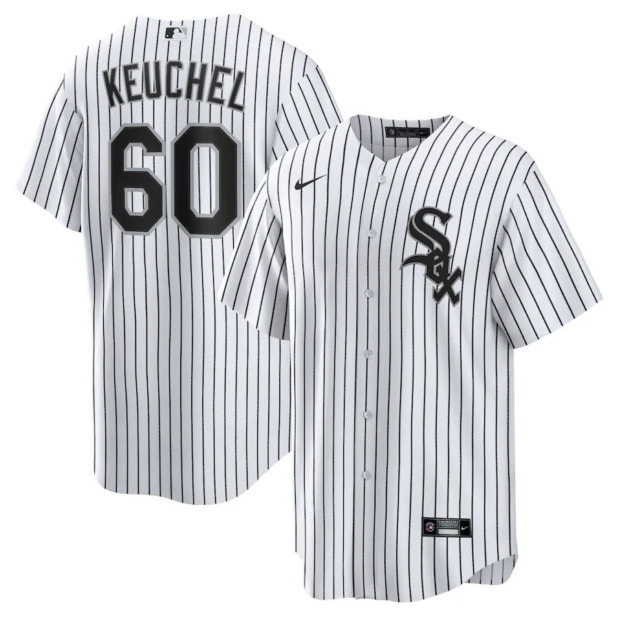 Men's Chicago White Sox Dallas Keuchel White/Black Home Replica Player Jersey