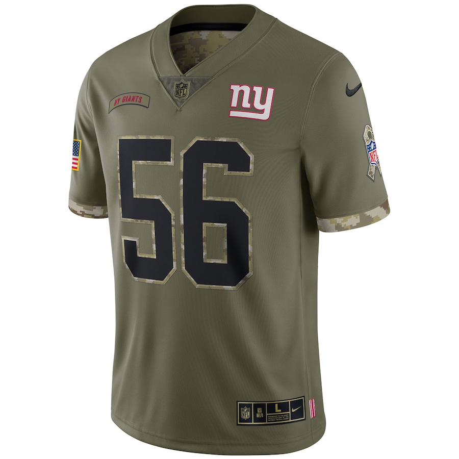 Men’s New York Giants Lawrence Taylor Nike Olive 2022 Salute To Service Retired Player Limited Jersey