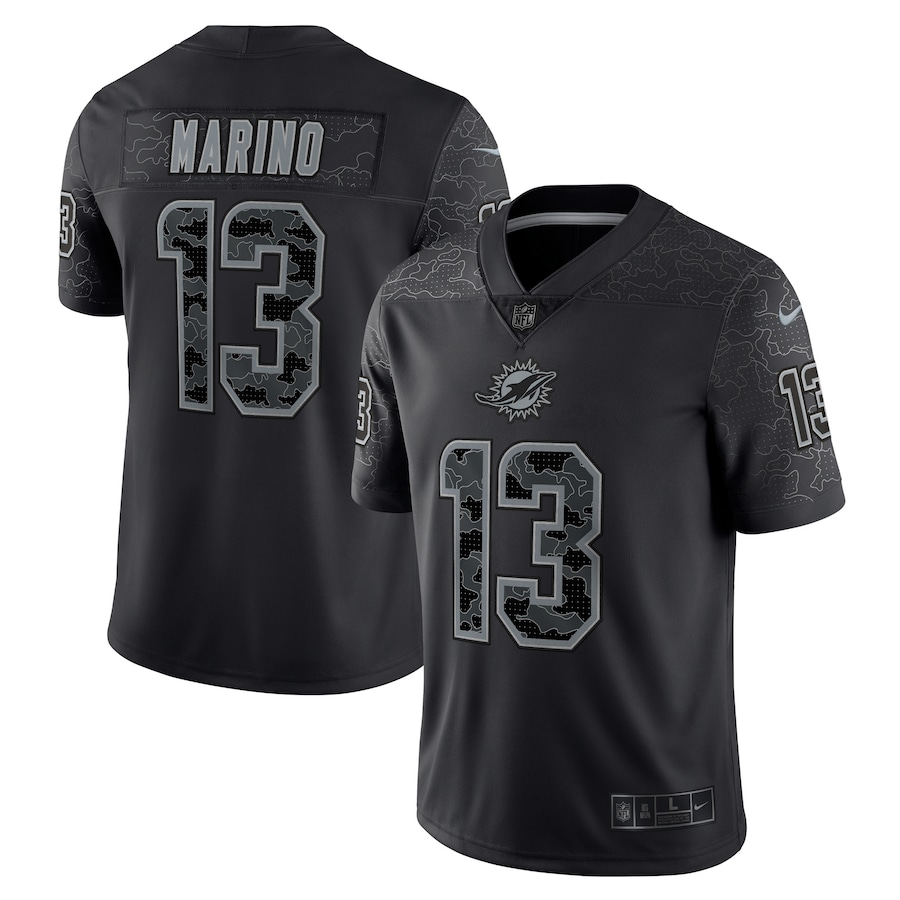 Men’s Miami Dolphins Dan Marino Nike Black Retired Player RFLCTV Limited Jersey