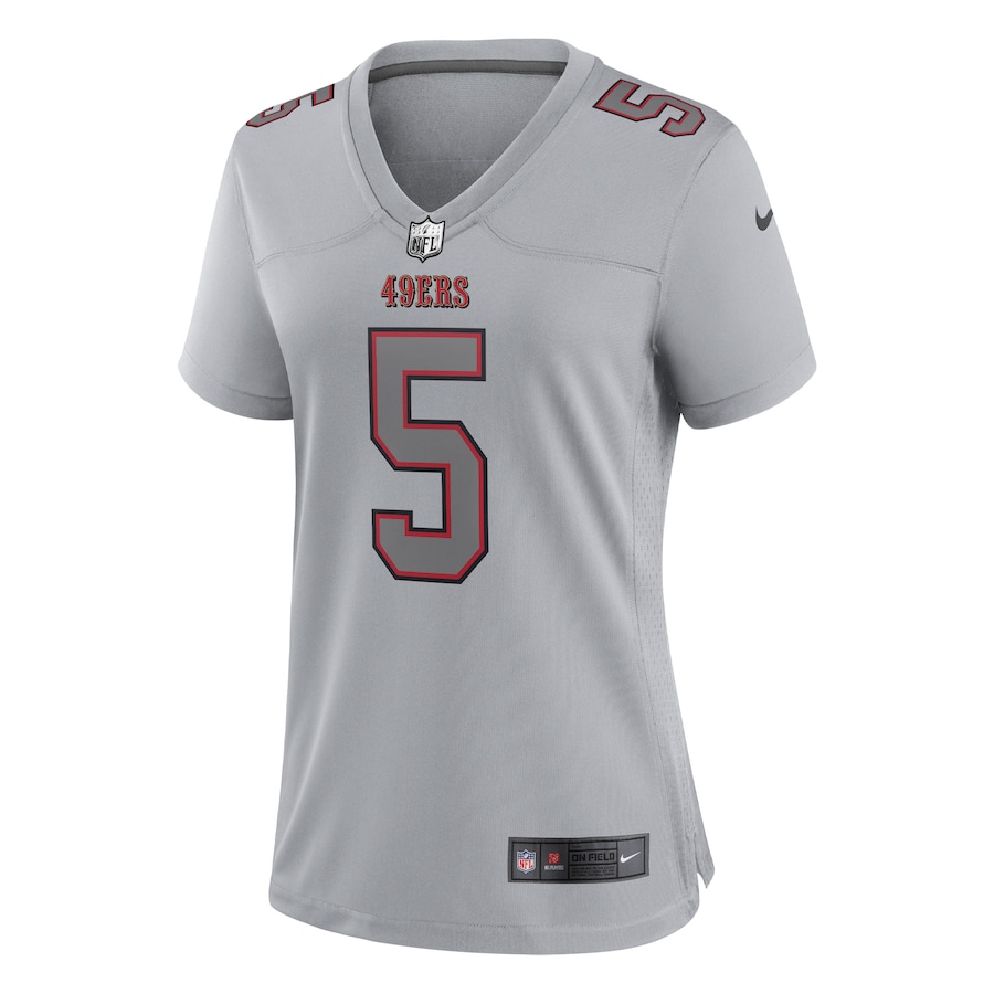 Women’s San Francisco 49ers Trey Lance Nike Gray Atmosphere Fashion Game Jersey