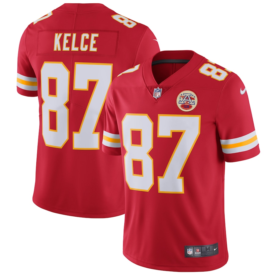 Men's Kansas City Chiefs Travis Kelce Red Vapor Untouchable Limited Player Jersey