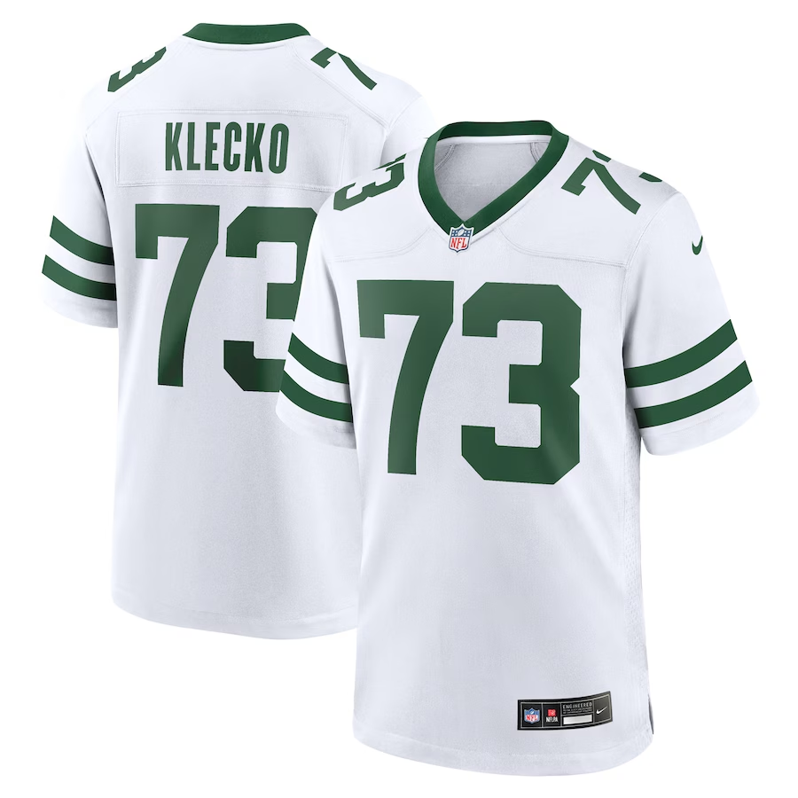 Men's New York Jets Joe Klecko White Legacy Retired Player Game Jersey