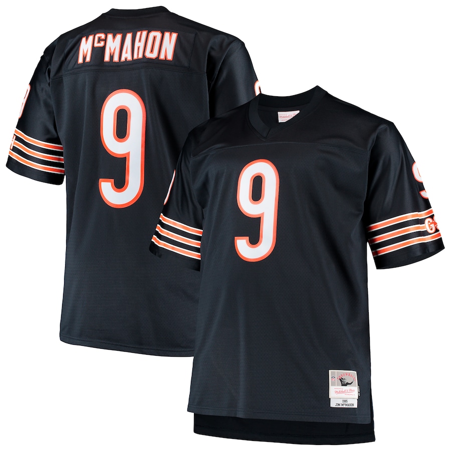 Men’s Chicago Bears Jim McMahon Mitchell & Ness Navy Big & Tall 1985 Retired Player Replica Jersey