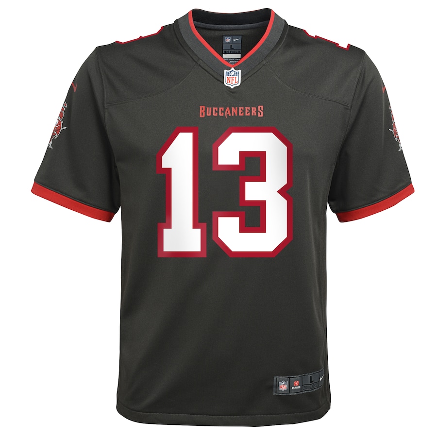 Youth Tampa Bay Buccaneers Mike Evans Nike Pewter Alternate Game Jersey