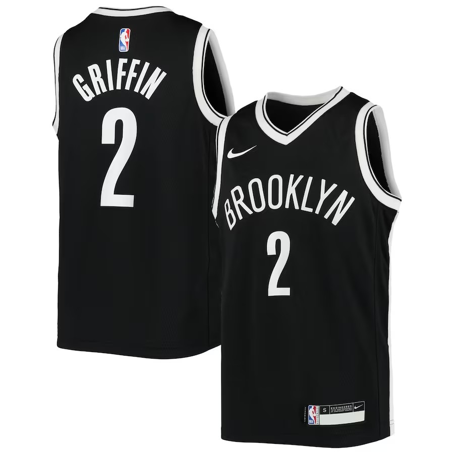 Youth Brooklyn Nets Blake Griffin Nike Black 2020/21 Swingman Jersey - Icon Edition
